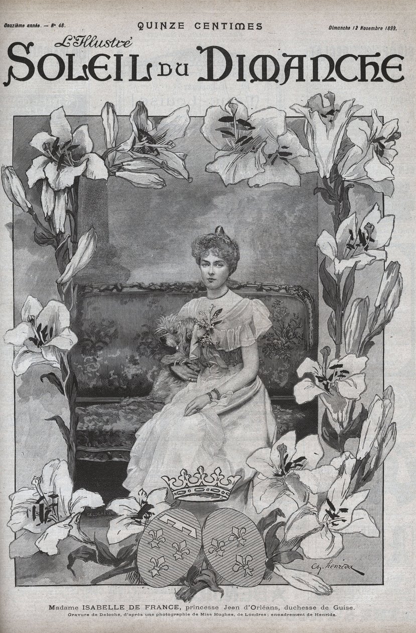 Porträtt av Madame Isabelle av Frankrike (1878-1961), prinsessan Jean d