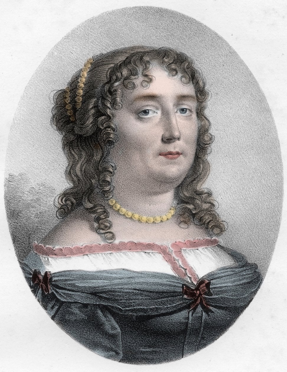 Porträtt av Madame de Scudery (1607-1701) - Porträtt av Madame de Scudery (eller Madeleine de Scuderi (1607 - 1701), fransk kvinna av bokstäver) av Unknown artist