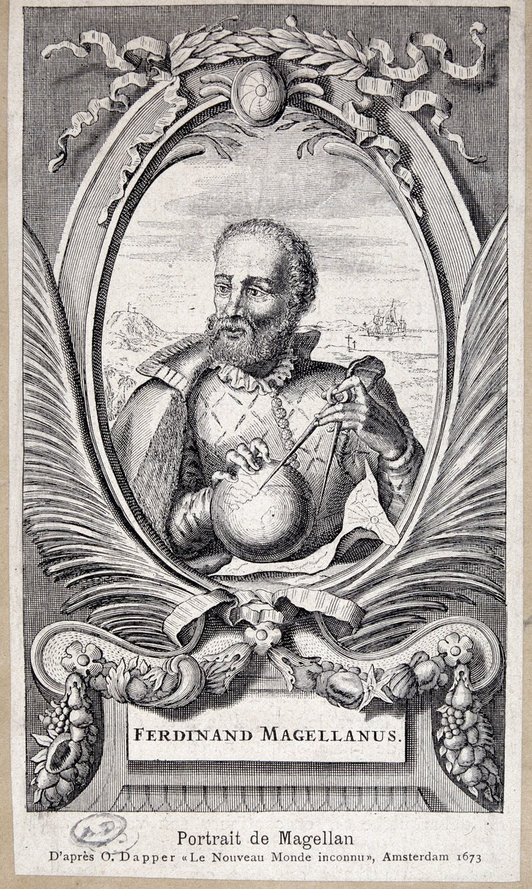 Porträtt av Magellan av Unknown artist