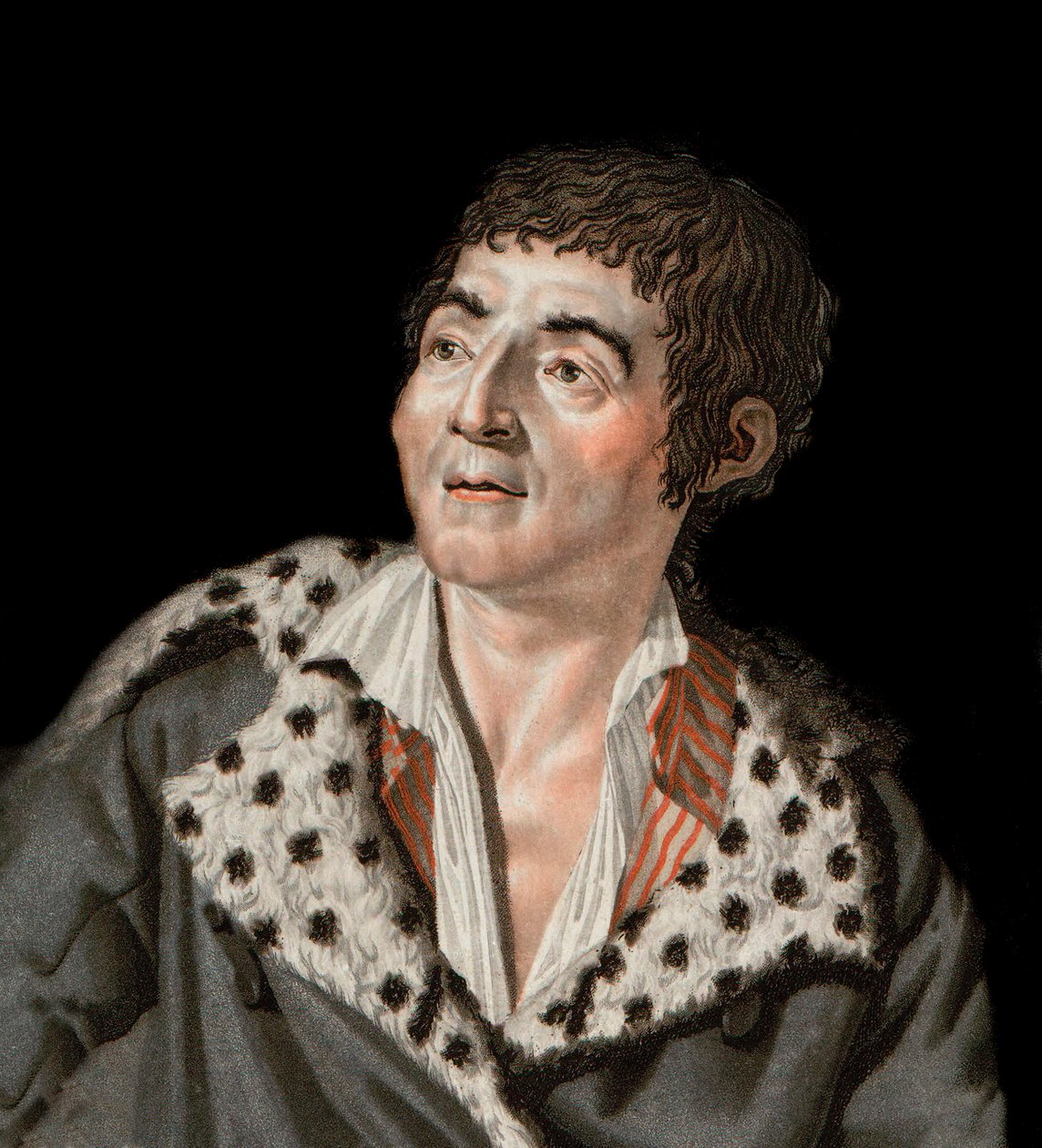 Porträtt av Marat (1743-1793) - porträtt av Jean-Paul (Jean Paul) Marat (1743-1793) politiker, fransk journalist - gravyr av Angelique Allais av Unknown artist