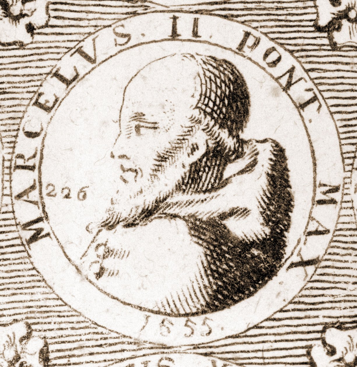 Porträtt av Marcel II (1501 - 1555). av Unknown artist