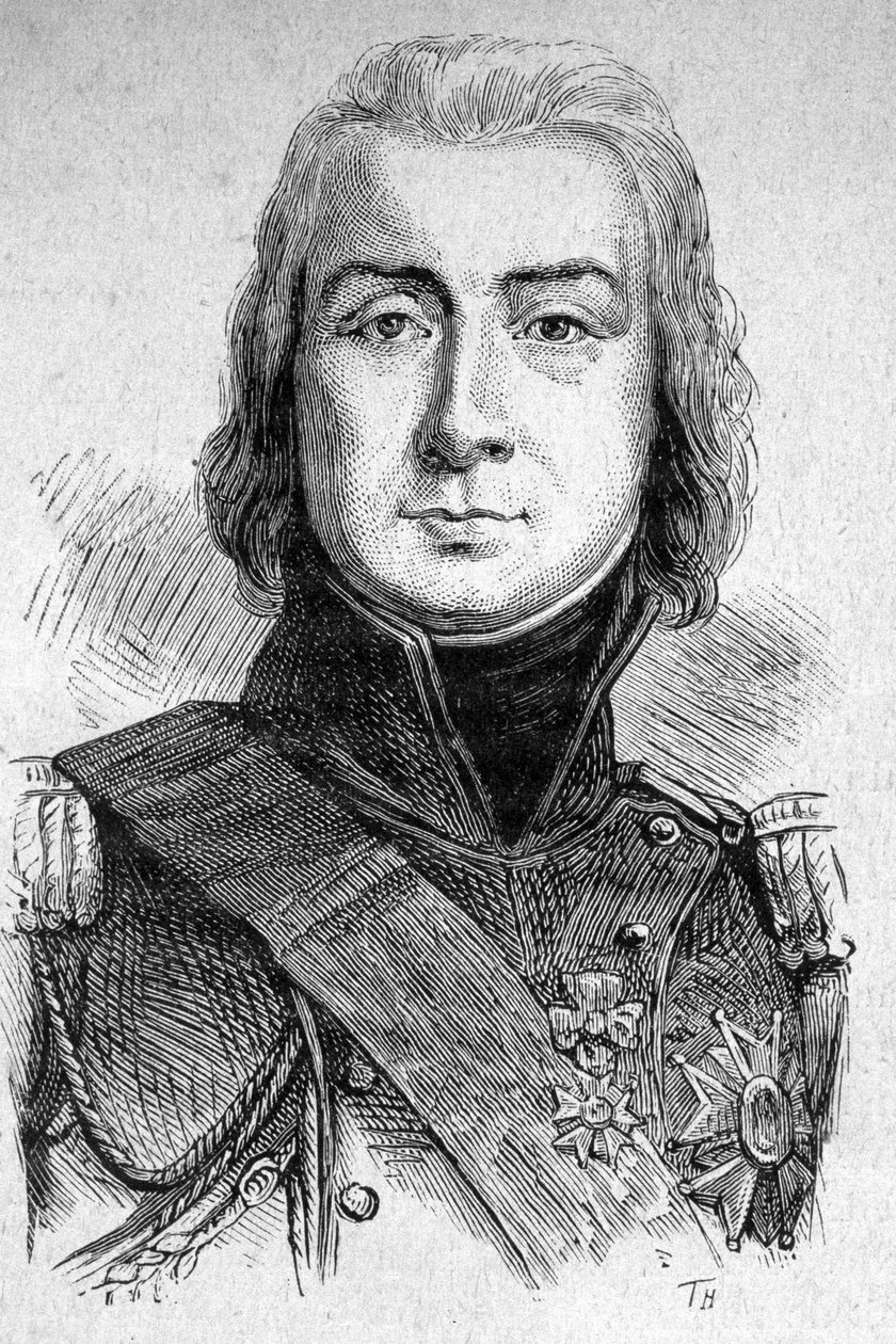 Porträtt av Marechal Bessieres, hertig av Istrien (1768 - 1813) - i "" Les Contemporains", n.d. sent 1800-tal. av Unknown artist
