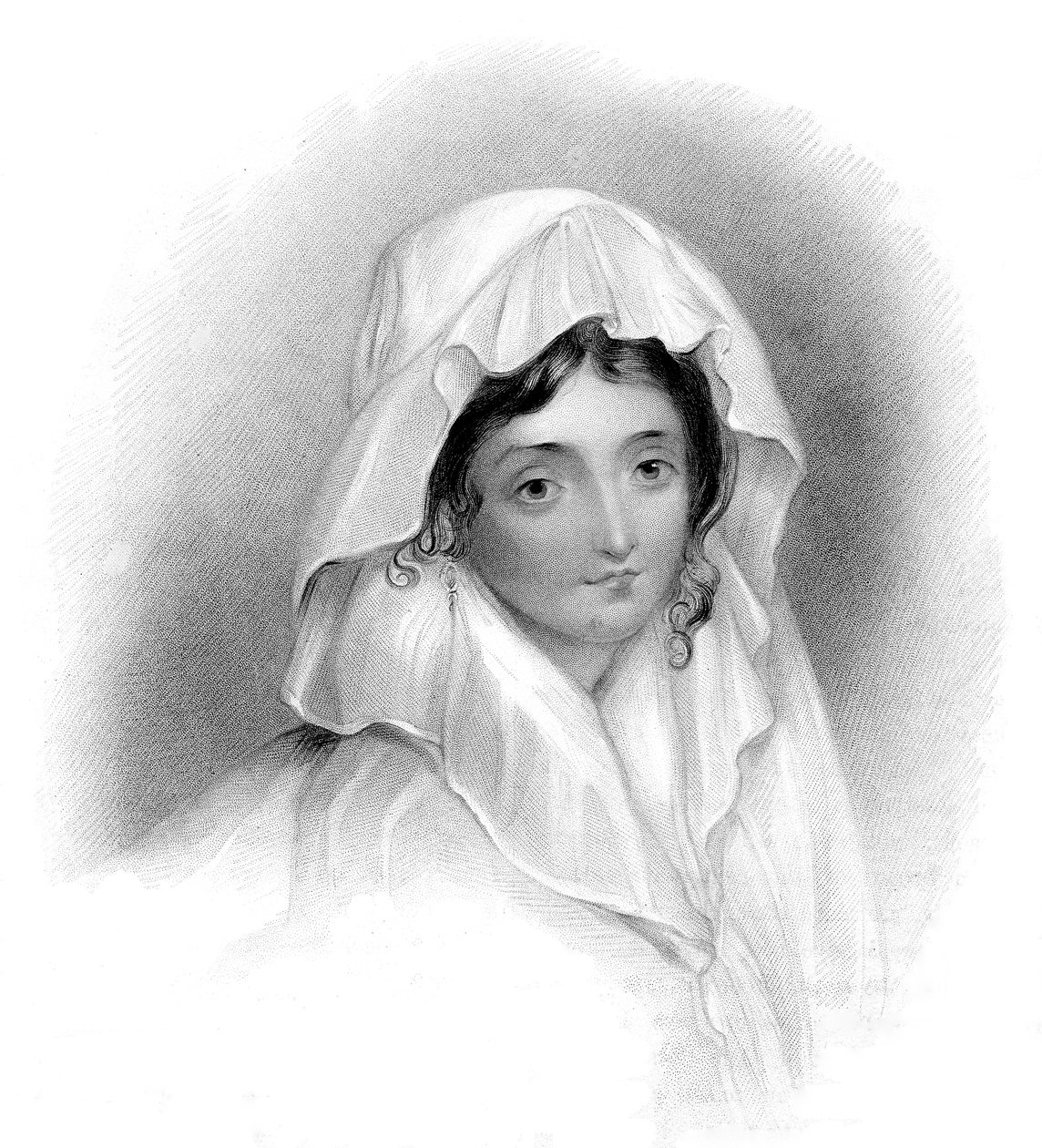 Porträtt av Margarita Cogni (gravyr) av Unknown artist