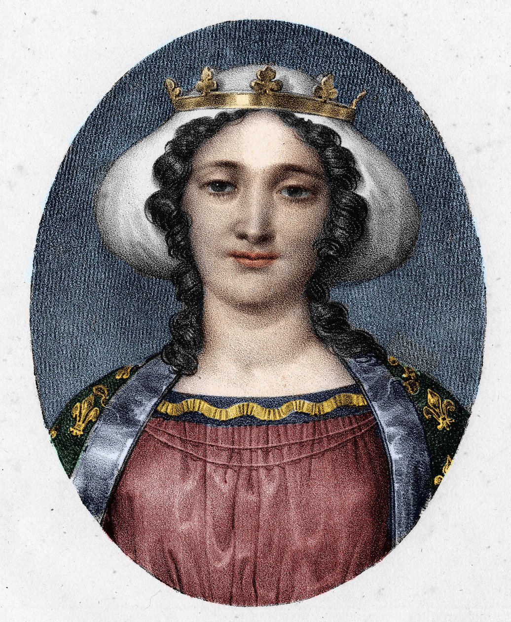 Porträtt av Marguerite de Provence (1221 - 1295), drottning av Frankrike. av Unknown artist