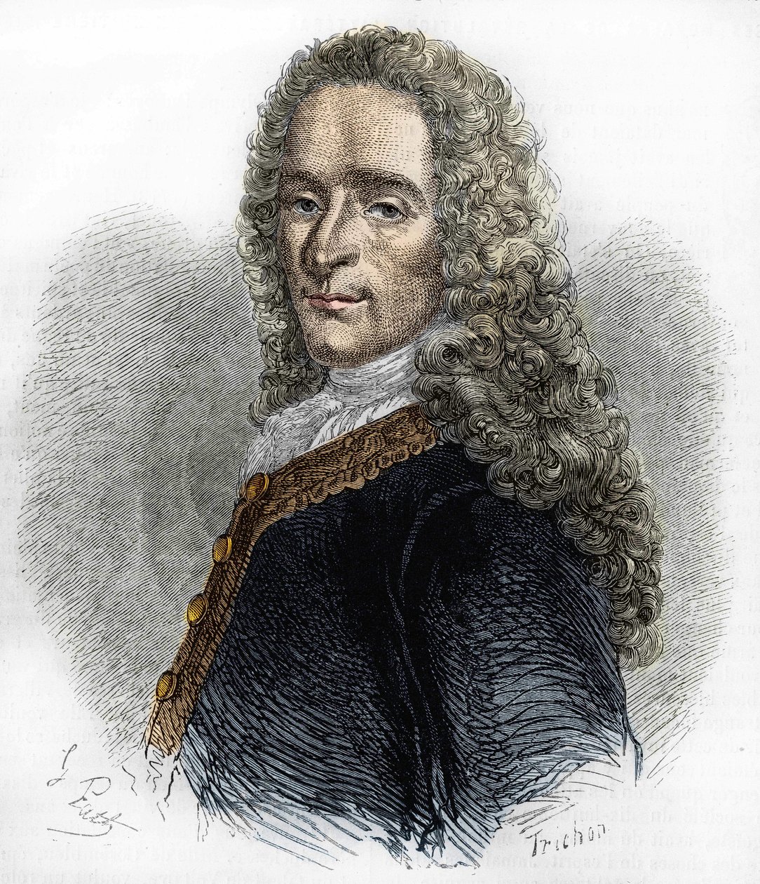 Porträtt av Marie-François Arouet de Voltaire (1695-1778), fransk författare. av Unknown artist