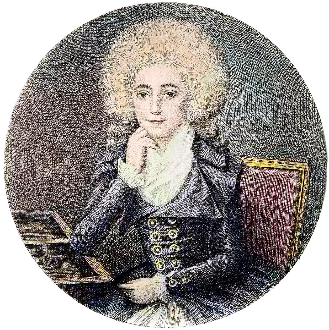 Porträtt av Marie Adrienne Francoise de Noailles, Marquise de La Fayette av Unknown artist