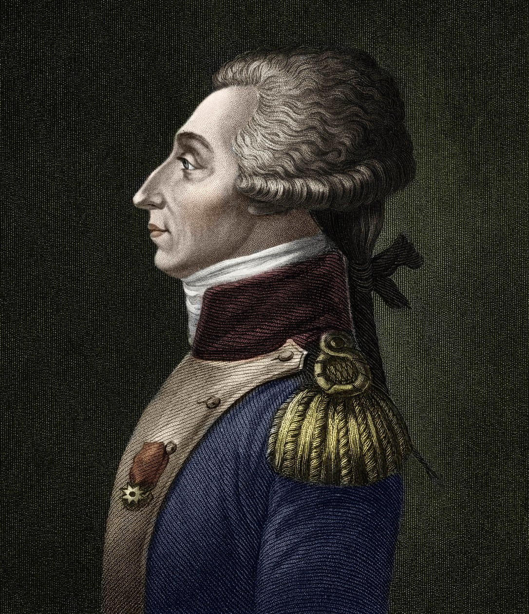 Porträtt av Marie Joseph Gilbert Motie Motier, Marquis de Lafayette (1757-1834), fransk aristokrat och militär. av Unknown artist