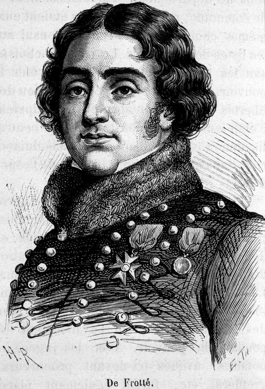 Porträtt av Marie Pierre Louis, greve De Frotté (1755-1800), chef för det normandiska chouanneriet, han sköts av Bonaparte. av Unknown artist