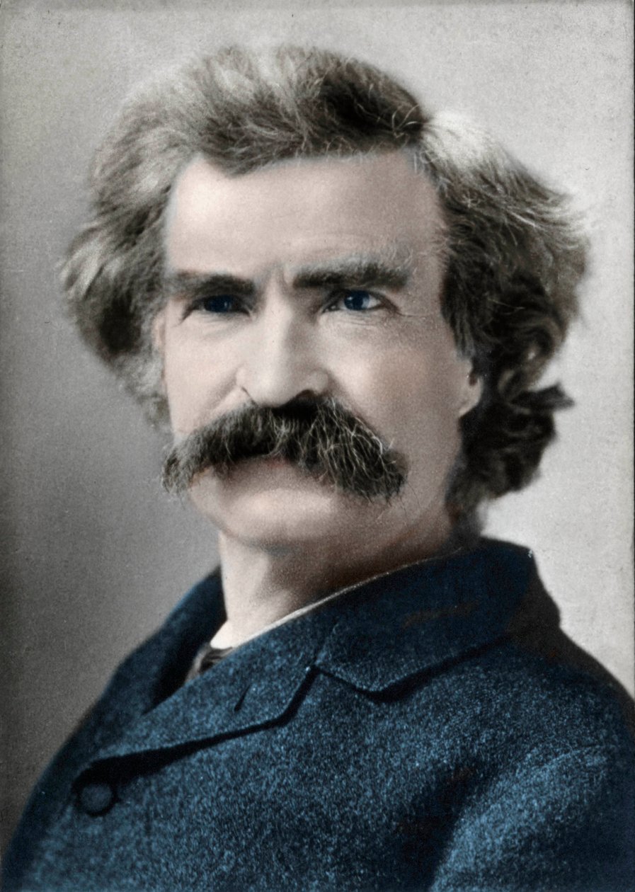 Porträtt av Mark Twain (Samuel Langhorne Clemens) (1835-1910) amerikansk författare av Unknown artist