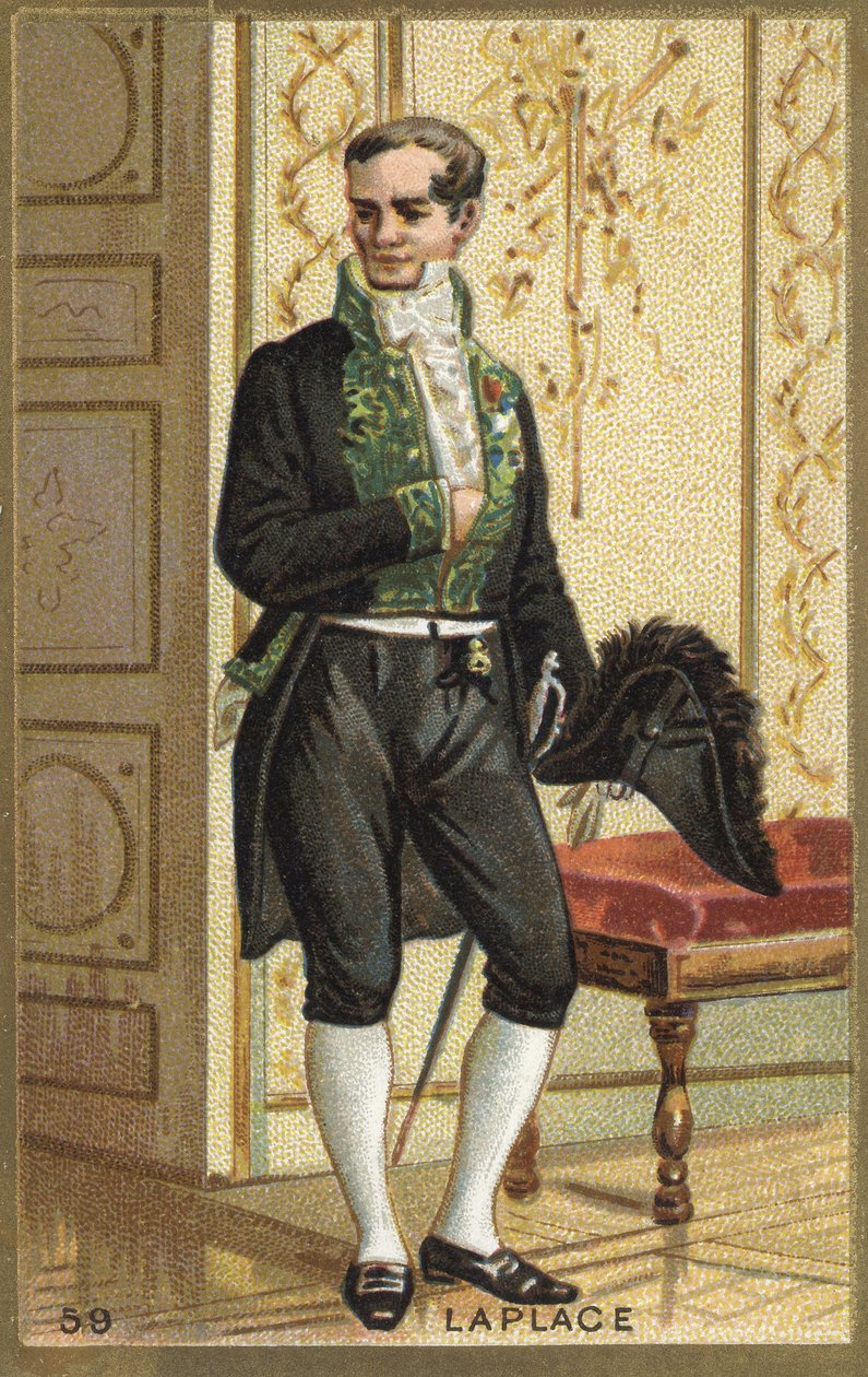 Porträtt av markis Pierre Simon de Laplace (1749-1827), fransk astronom, matematiker och fysiker. Kromolitografi av 1800-talet. av Unknown artist