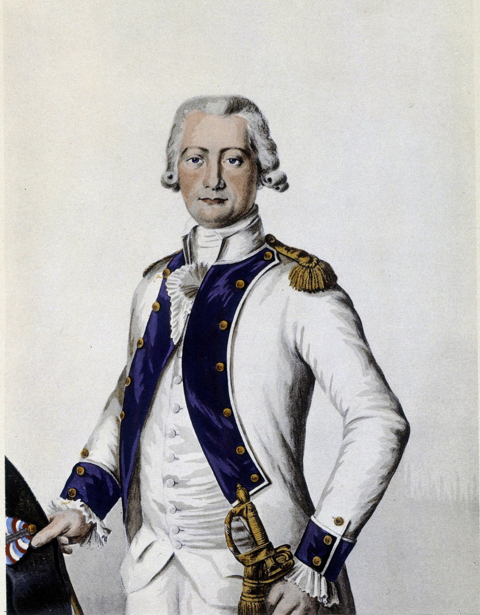 Porträtt av markis de Lostanges, kapten vid Forez regemente 1786. av Unknown artist