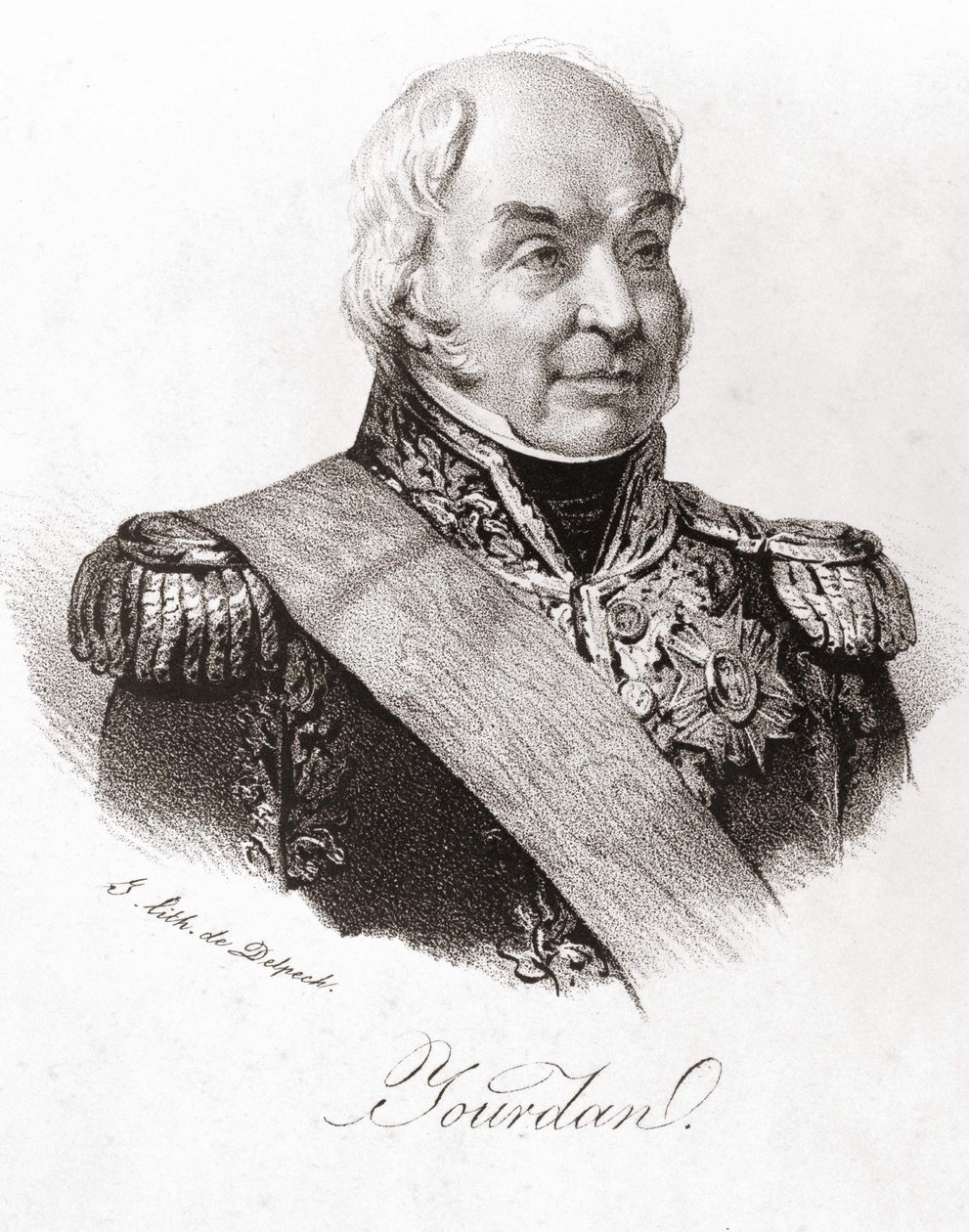Porträtt av marskalk Jean Baptiste Jourdan (1762 - 1833). av Unknown artist