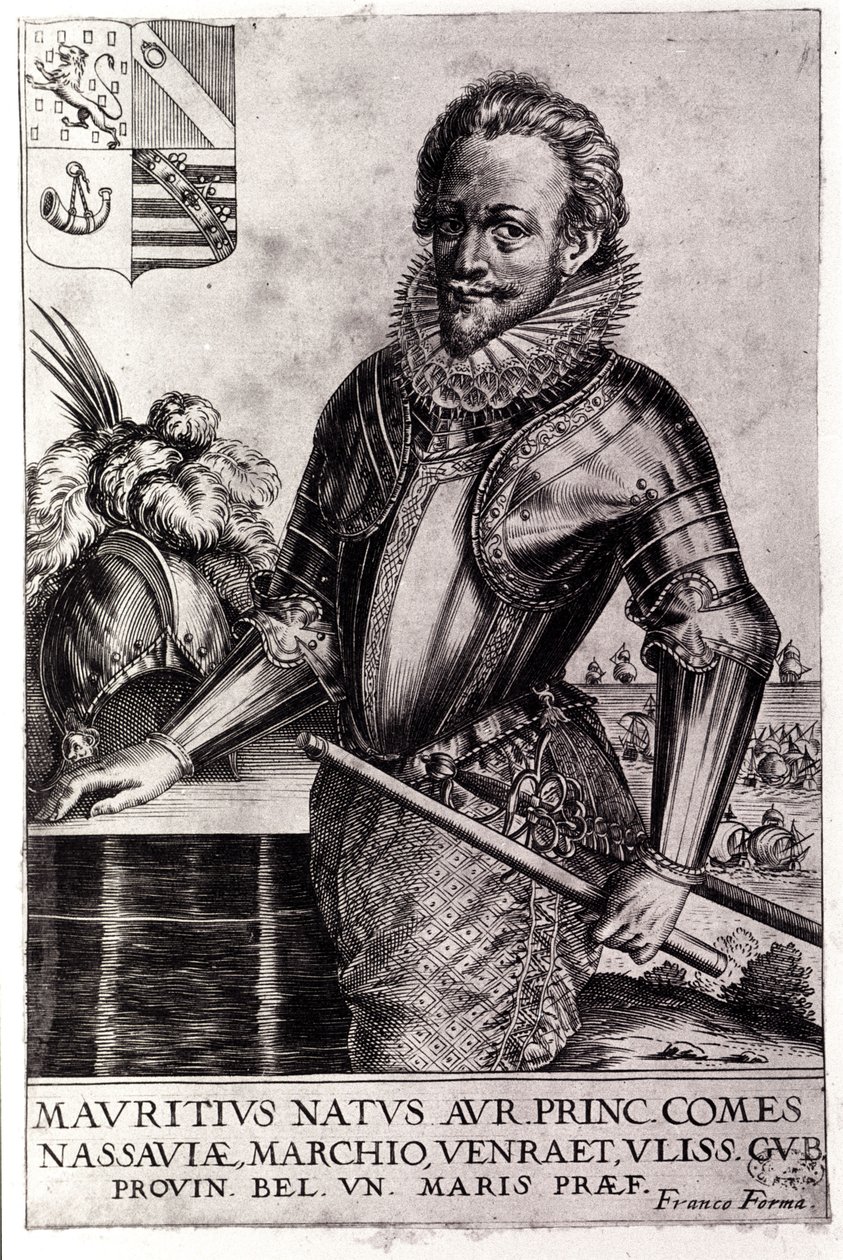 Porträtt av Maurice de Nassau, Prince of Orange (f i Dillenburg av Unknown artist