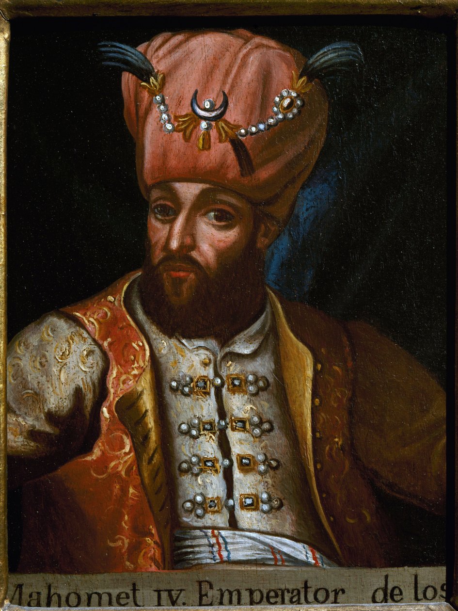 Porträtt av Mehmed IV kallad jägaren, det osmanska rikets sultan av Unknown artist