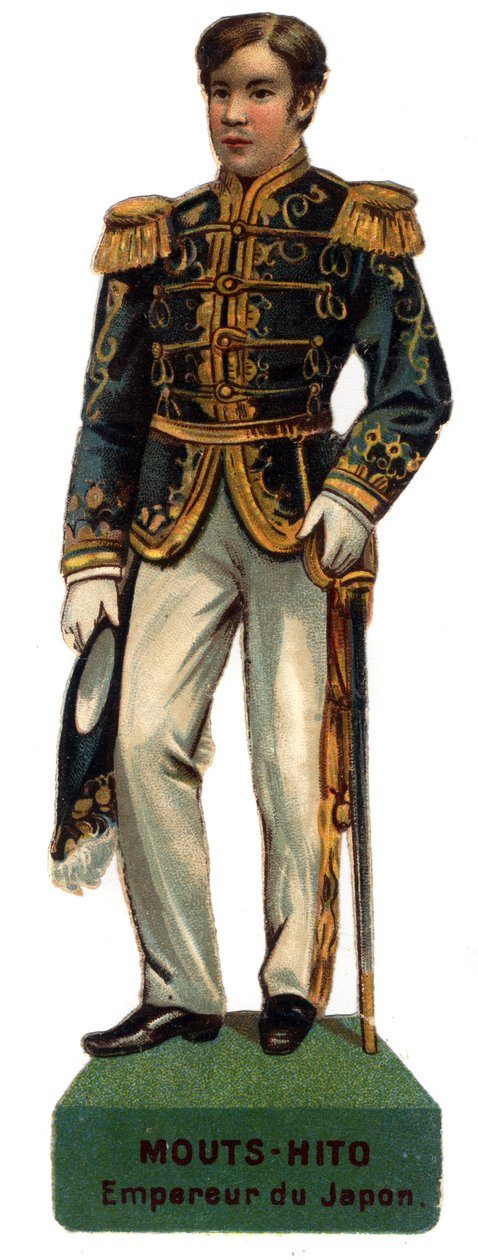 Porträtt av Meiji Ten Dit Mutsuhito (Moutes kan vara hans lakan-hit av Unknown artist