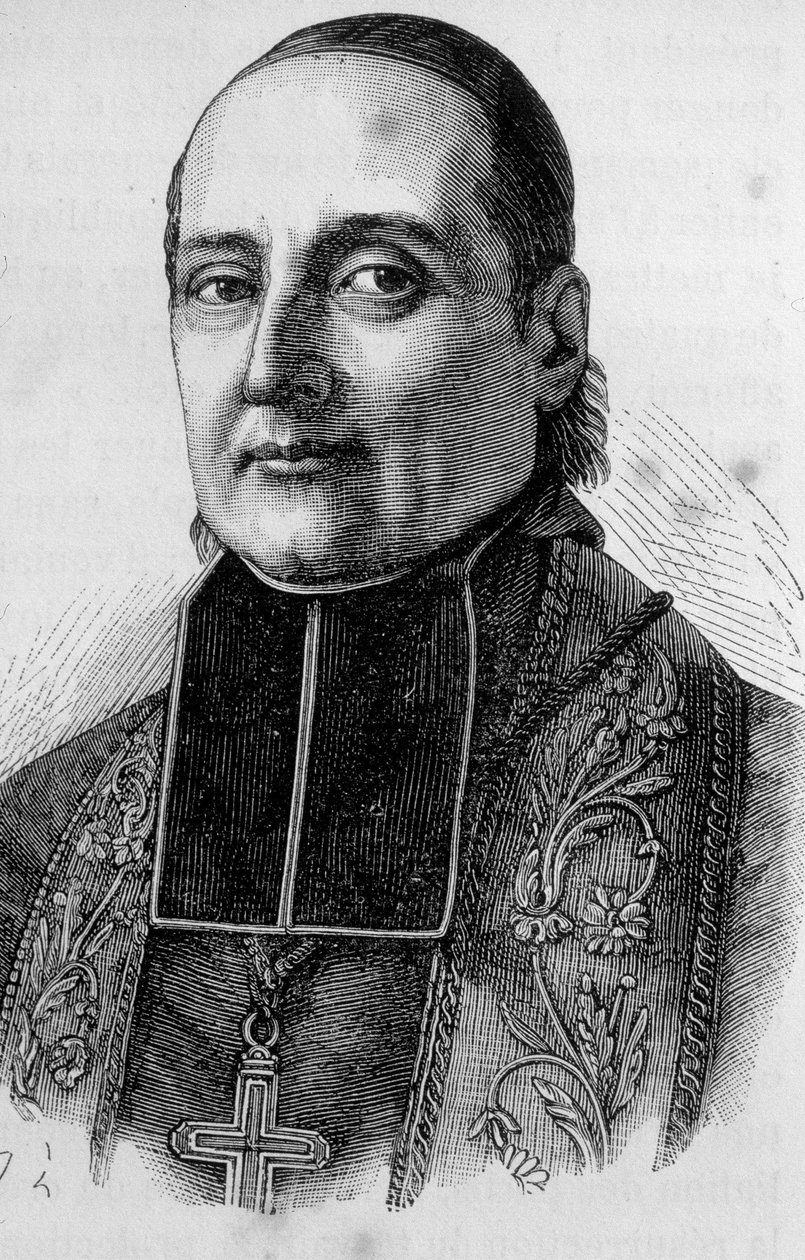 Porträtt av Monsignor Sibour, fransk prelat (1792 -1857) av Unknown artist