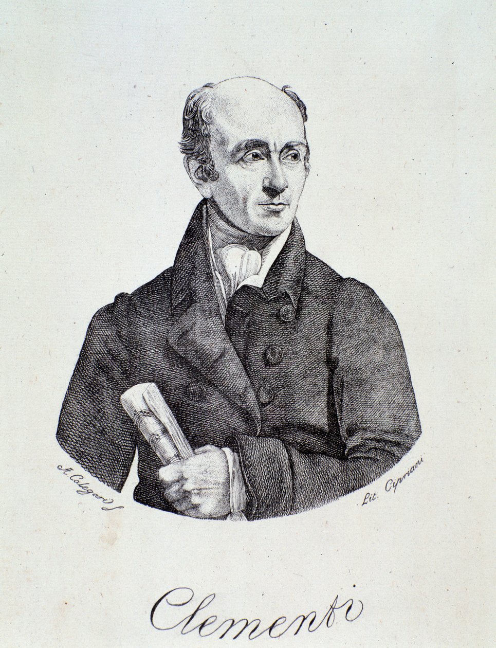 Porträtt av Muzio Clementi (gravyr) av Unknown artist