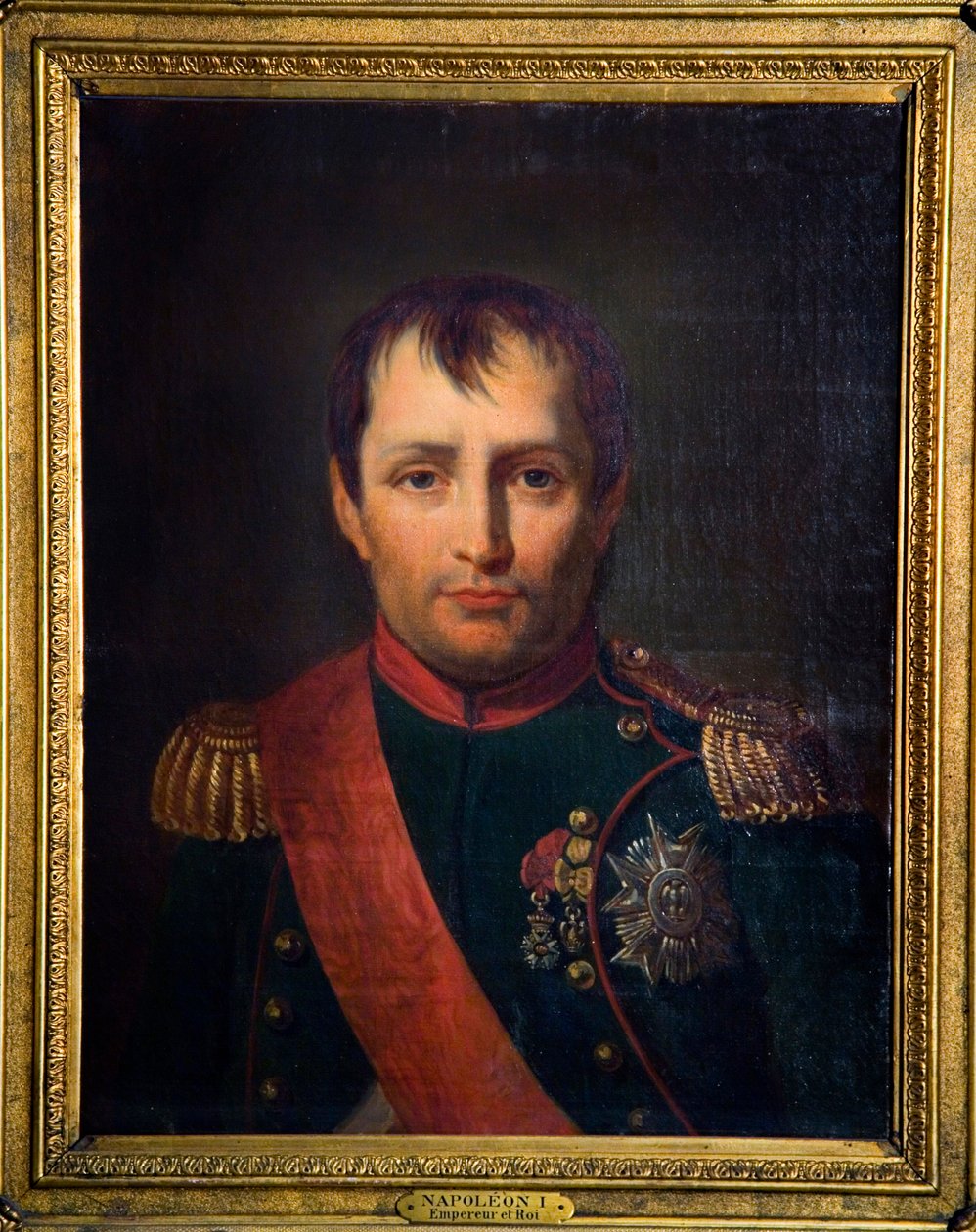 Porträtt av Napoleon Bonaparte (olja på duk) av Unknown Artist