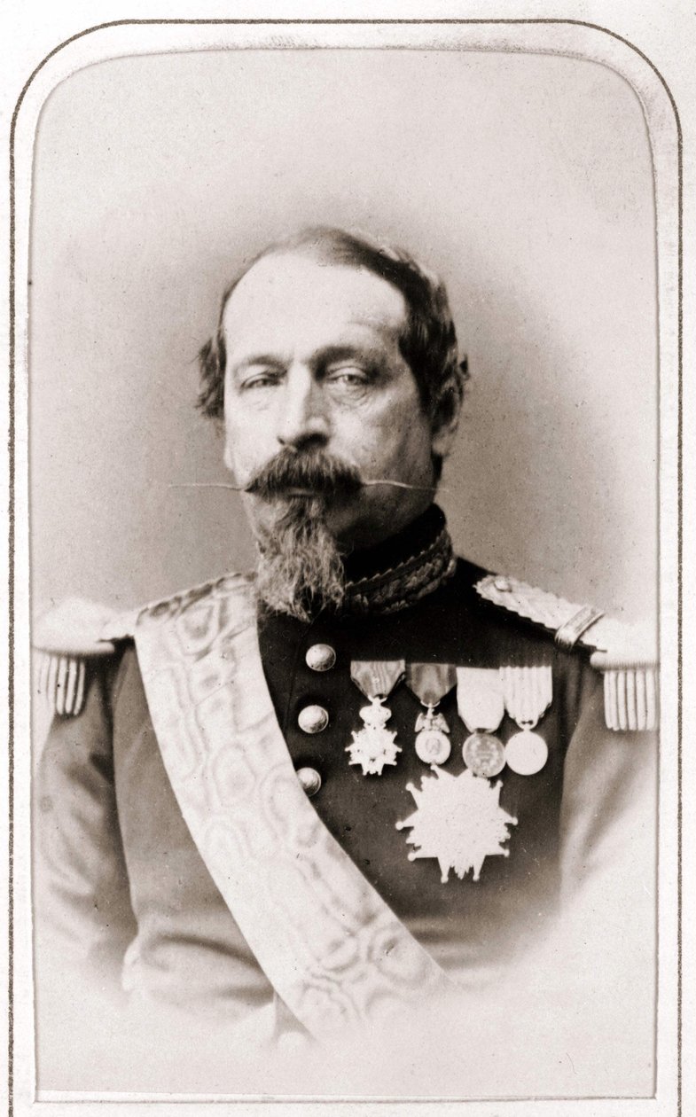 Porträtt av Napoleon III. 1800-talsfotografi. av Unknown artist