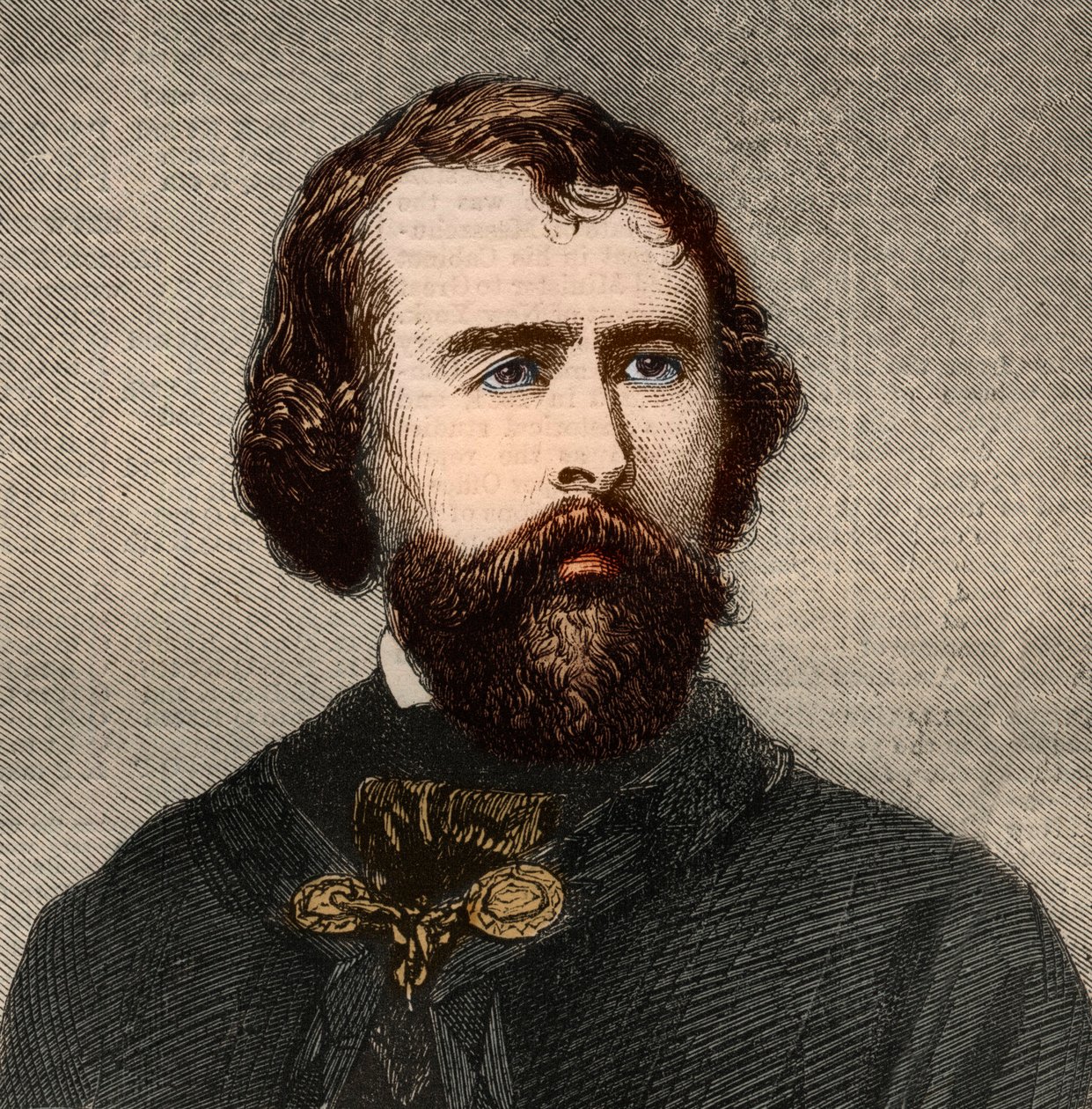 Porträtt av Nathaniel Parker Willis (1806-1867), amerikansk författare. Gravyr i "" The illustrated London News "" av 23 januari 1858. av Unknown artist