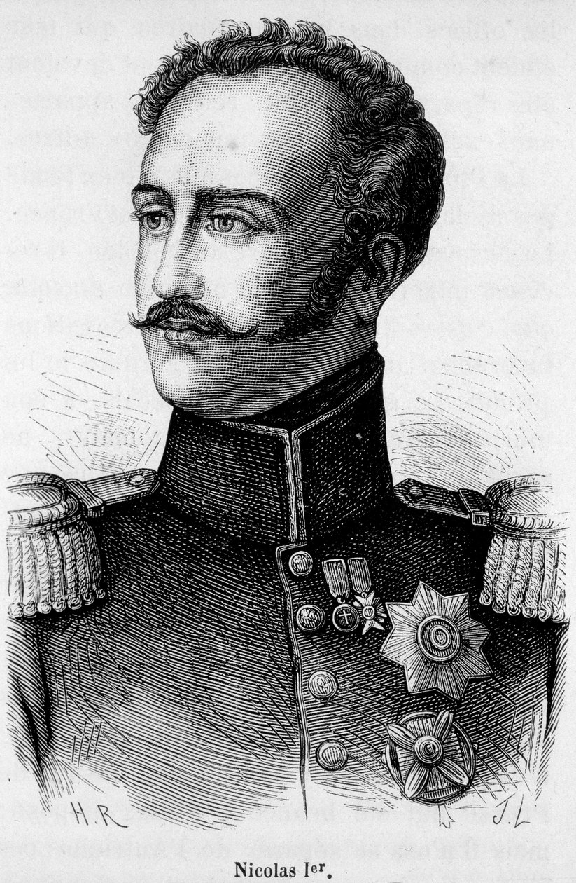 Porträtt av Nikolaus I, Rysslands kejsare (1796 - 1855) av Unknown artist