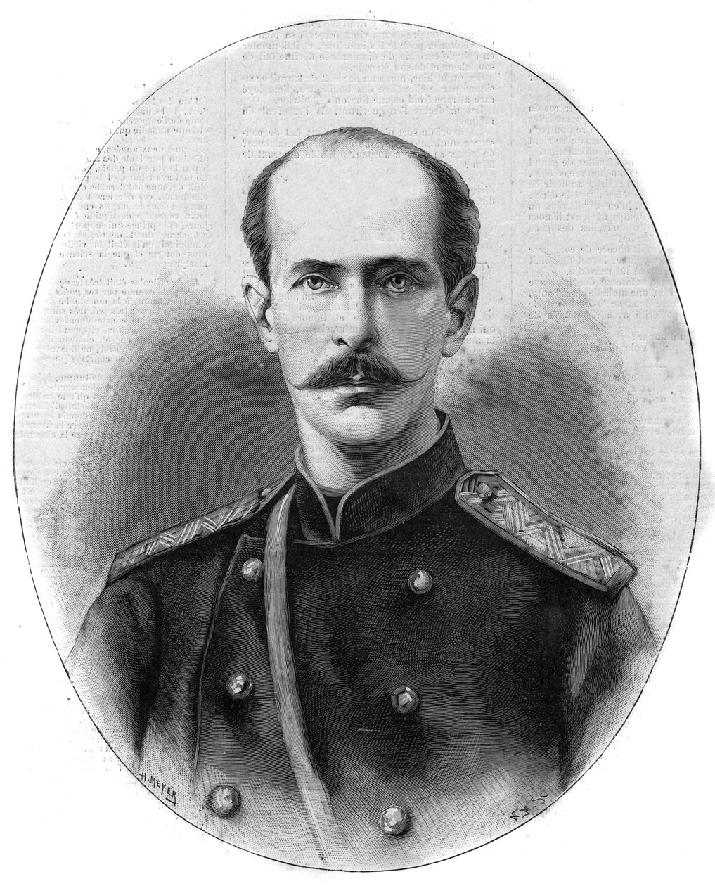 Porträtt av Nicholas Maximilianovich av Leuchtenberg, hertig av Leuchtenberg och prins Romanovsky (1843-1891) - Den lysande dagboken från 1891 av Unknown artist