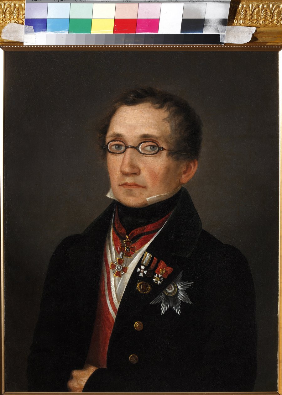 Porträtt av Nikolai Fyodorovich Smirnoy (1790-1851), Anonym. Olja på duk, tidigt 1820-tal, State Museum of A.S. Pushkin, Moskva av Unknown artist
