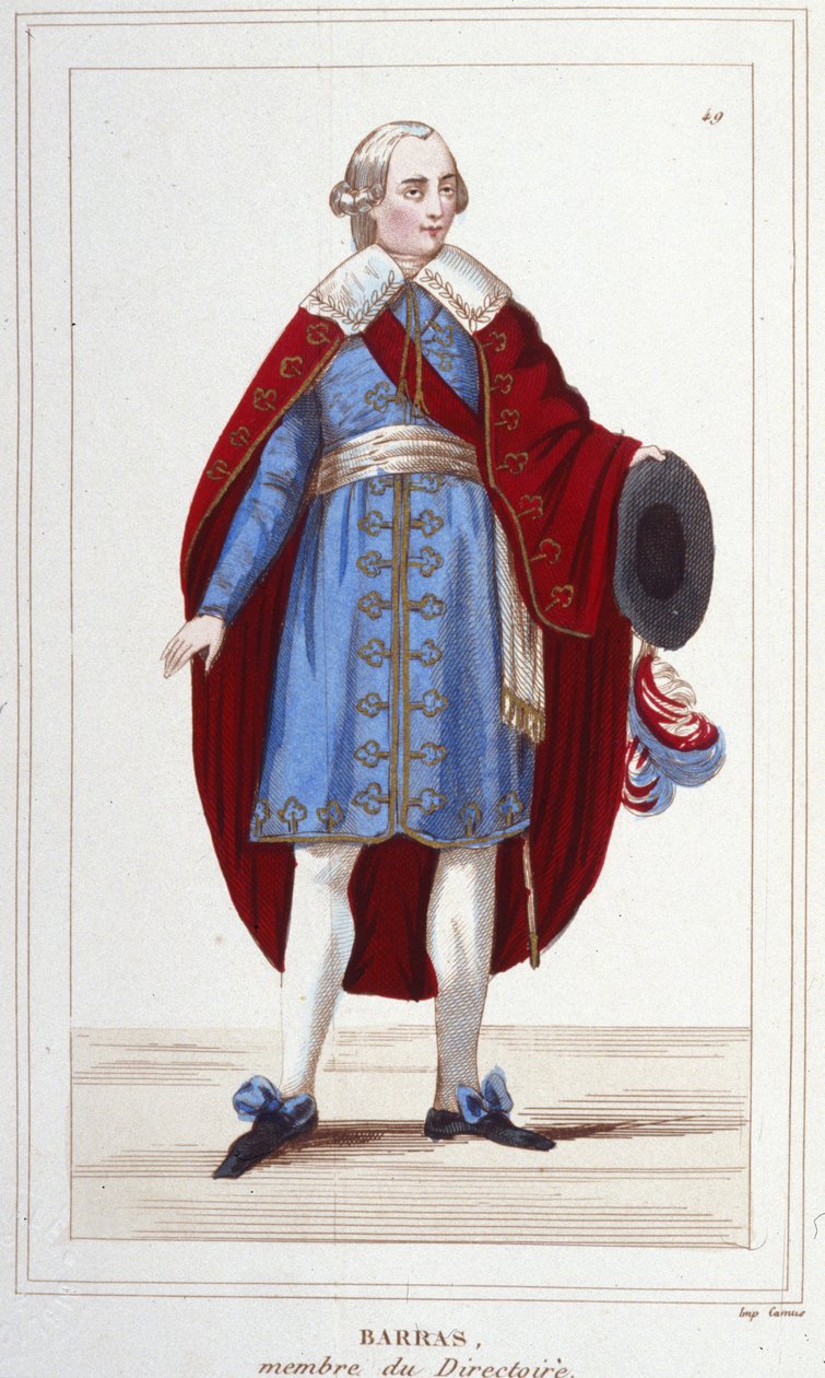 Porträtt av Paul Barras (1755 - 1829) gravyr från 1800-talet av Unknown artist