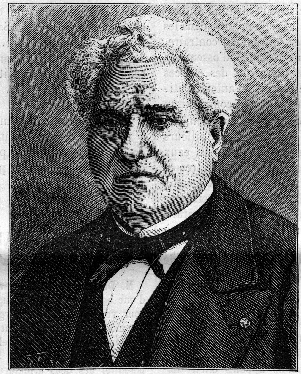 Porträtt av Paul Gervais (1816-1879), fransk zoolog och paleontolog. Gravyr i "" La Nature"" av Unknown artist