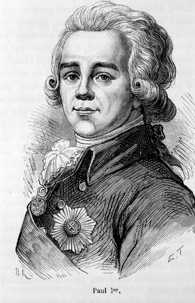 Porträtt av Paul I Petrovich (1754-1801), Rysslands tsar av Unknown artist