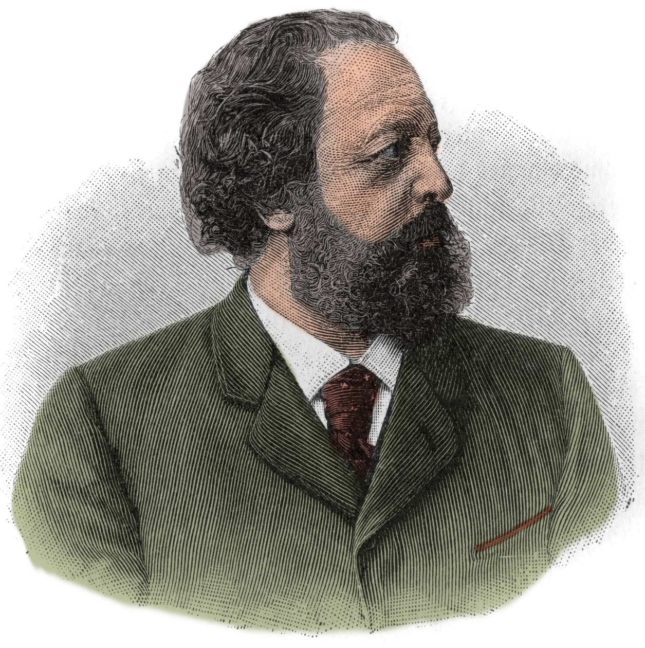 Porträtt av Paul Johann Ludwig von Heyse (1830-1914), tysk författare. av Unknown artist