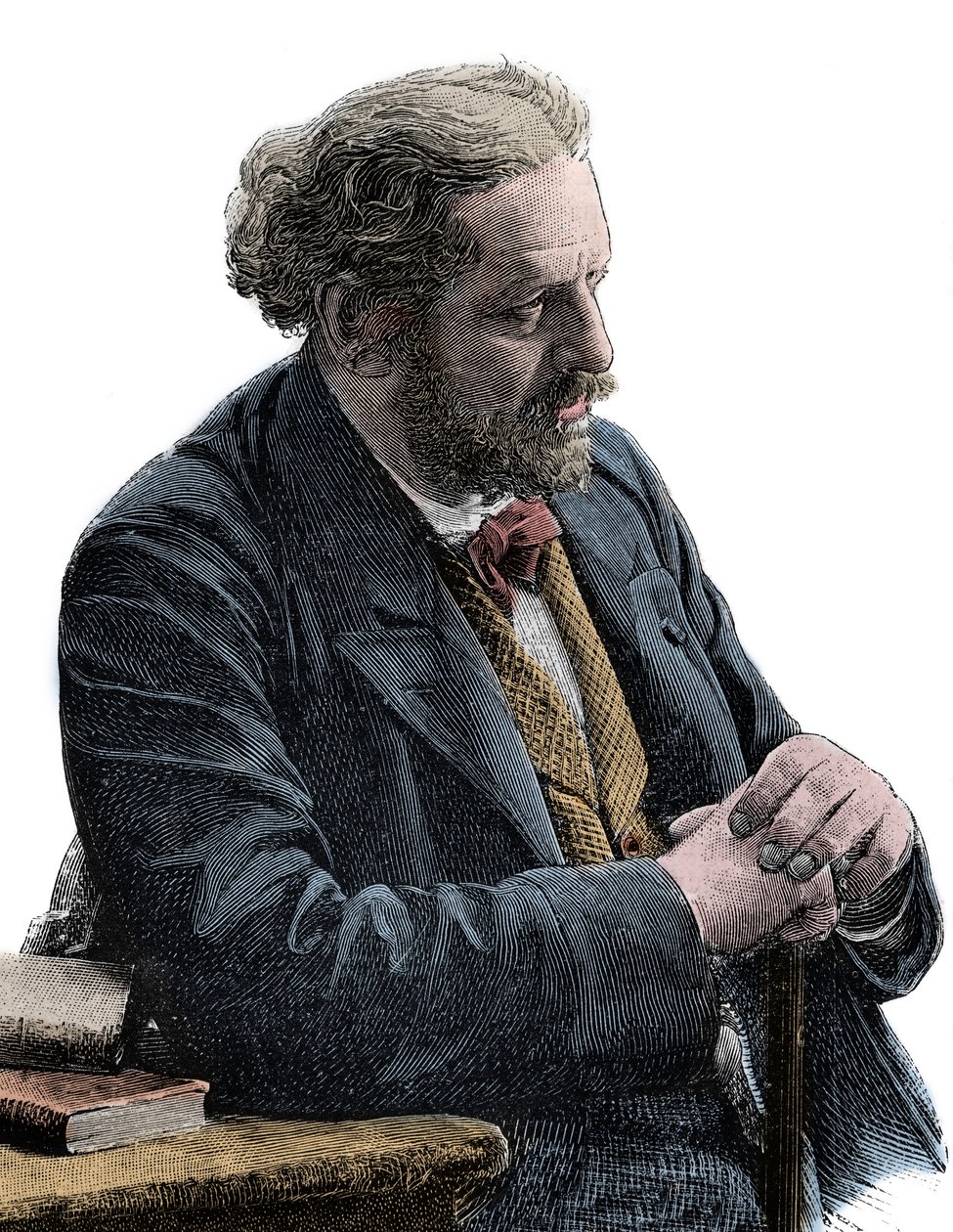 Porträtt av Paul Jules Barbier (1825-1901), fransk författare av Unknown artist