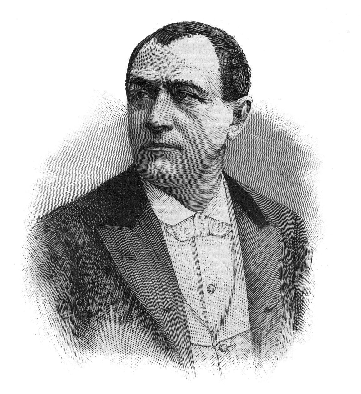 Porträtt av Paulus (Jean Paul (Jean-Paul) Habans) fransk sångare (1845-1908) - Gravyr från slutet av 1800-talet av Unknown artist