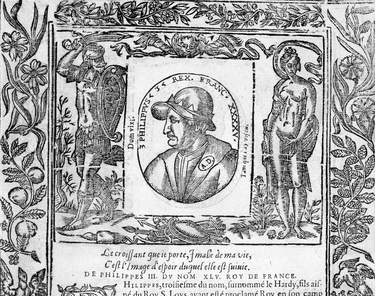 Porträtt av Philip III Le Hardi, kung av Frankrike från 1270 till 1285. av Unknown artist