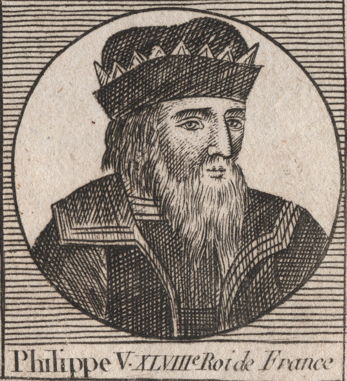 Porträtt av Filip V den Långe (1294 - 1322), Frankrikes kung - Philippe V (1294-1322) 