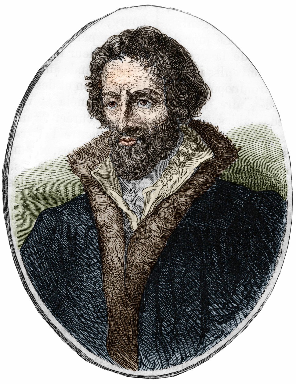 Porträtt av Philip Melanchthon (Melanchthon) (1497 - 1560), tysk religiös reformator. Gravyr av 1800-talet av Unknown artist