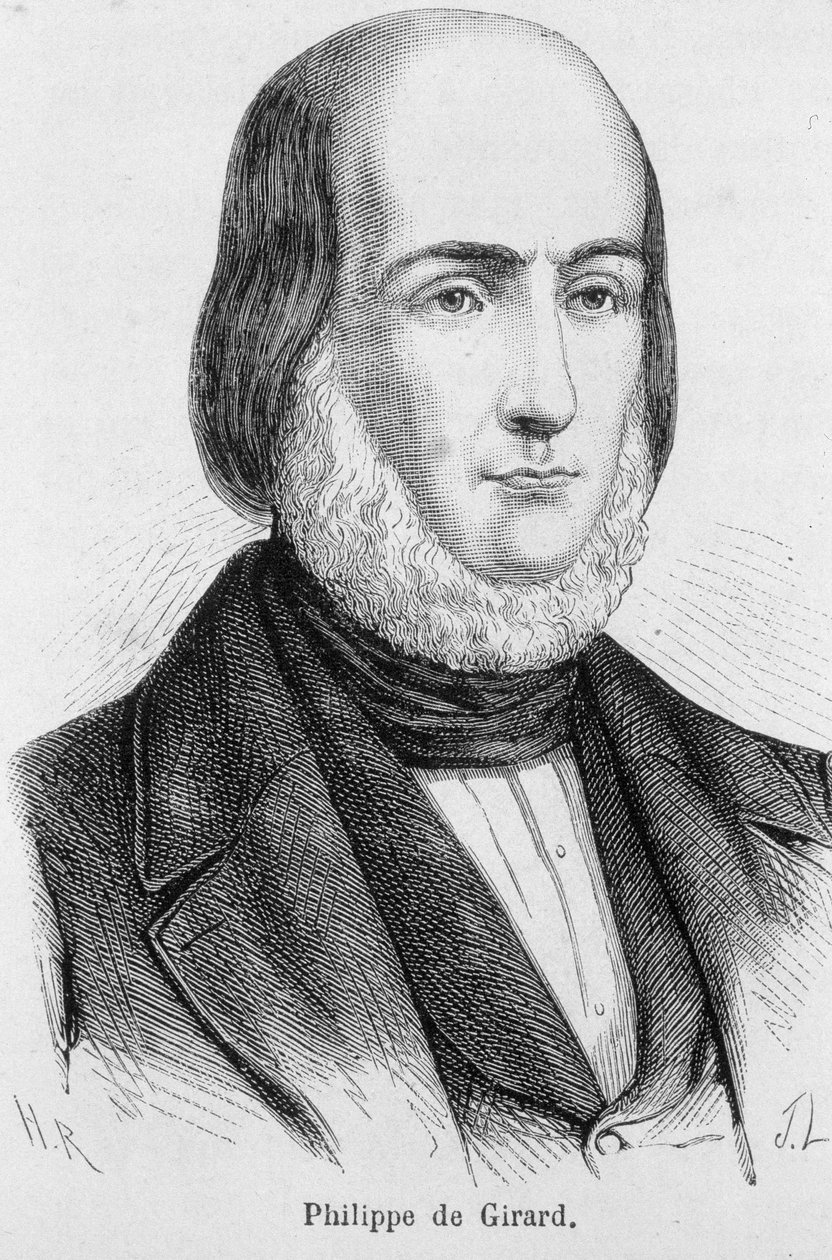 Porträtt av Philippe de Girard, fransk uppfinnare och industriman (1775 - 1845) av Unknown artist