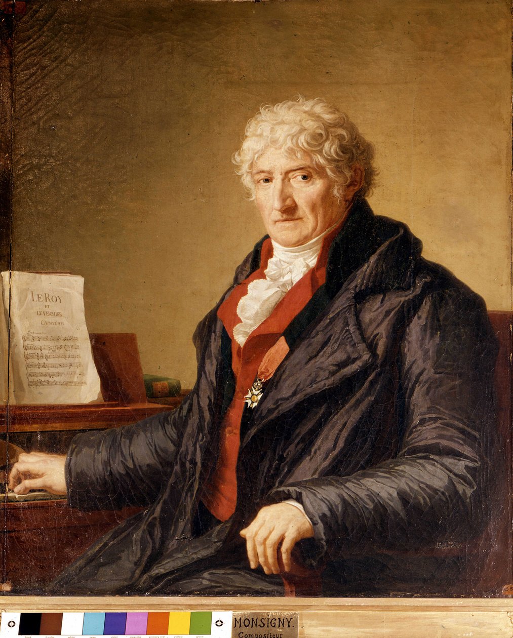 Porträtt av Pierre Alexandre Monsigny (1729-1817), fransk kompositör. Målning från 1812. Bibliotek i Opera Paris. av Unknown artist