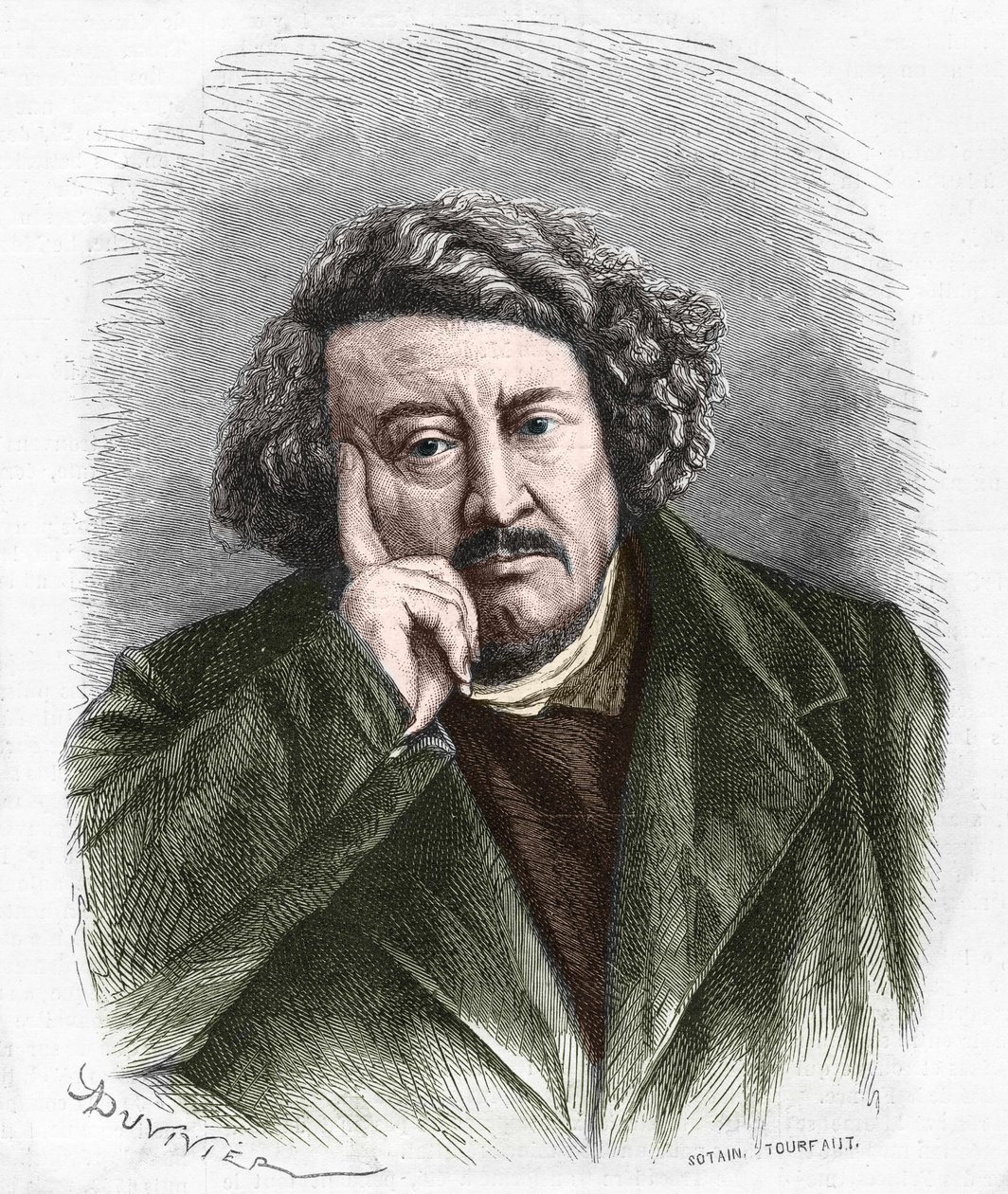 Porträtt av Pierre Leroux, fransk filosof, publicist och politiker (1797 - 1871). av Unknown artist