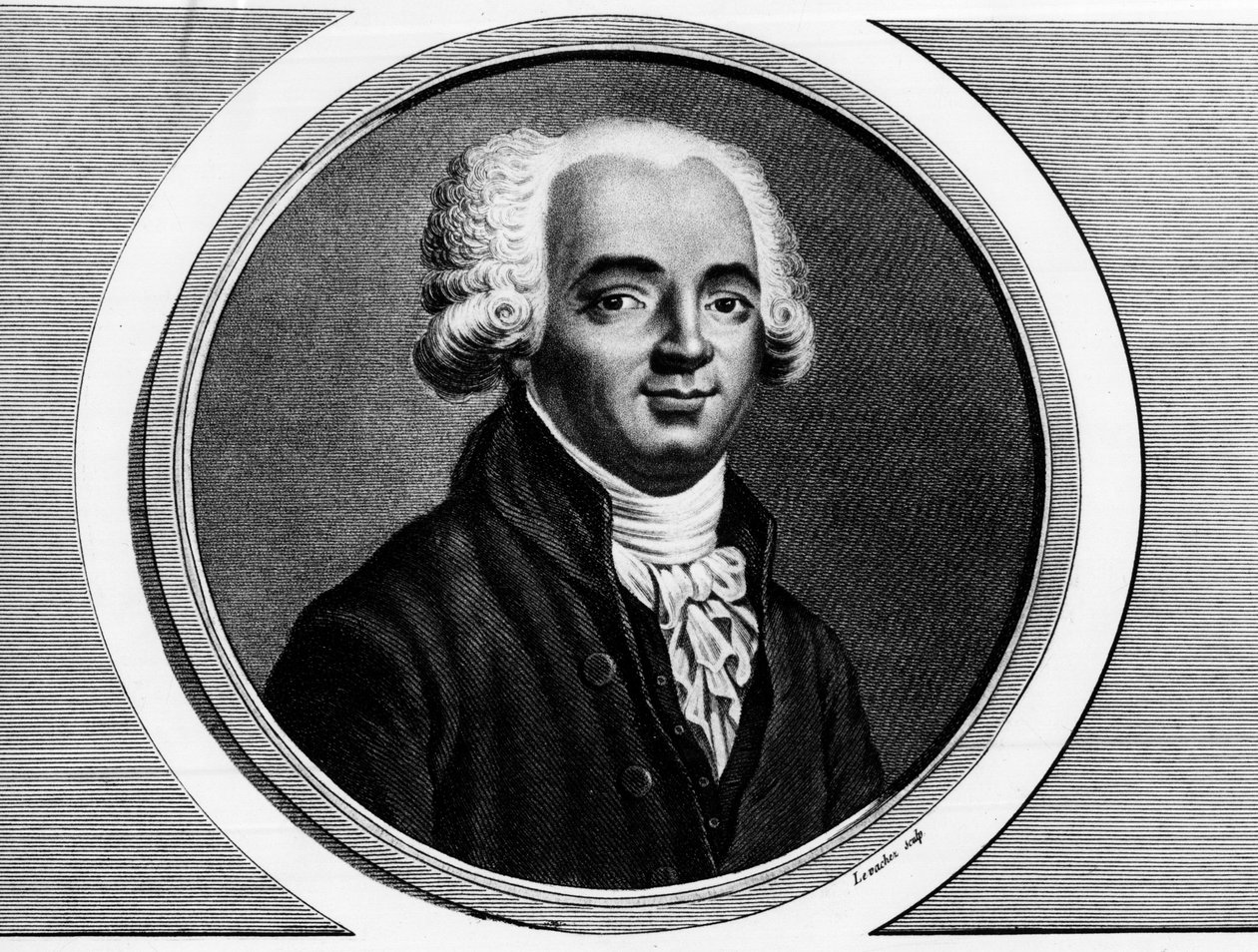 Porträtt av Pierre Louis Manuel (1751-1793) deputerad av Seine vid den nationella kongressen. Gravyr i "" Komplett samling av historiska målningar från den franska revolutionen, i tre volymer.""" 1804. av Unknown artist