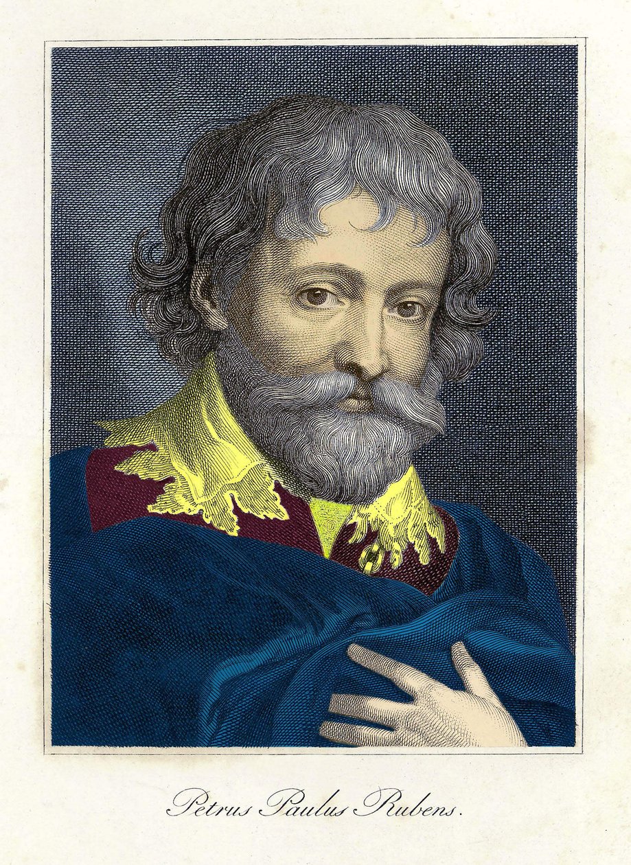 Porträtt av Pierre Paul (Pierre-Paul) Rubens (eller Peter Paul eller Petrus Paulus) (1577-1640), flamländsk målare och serietecknare av Unknown artist