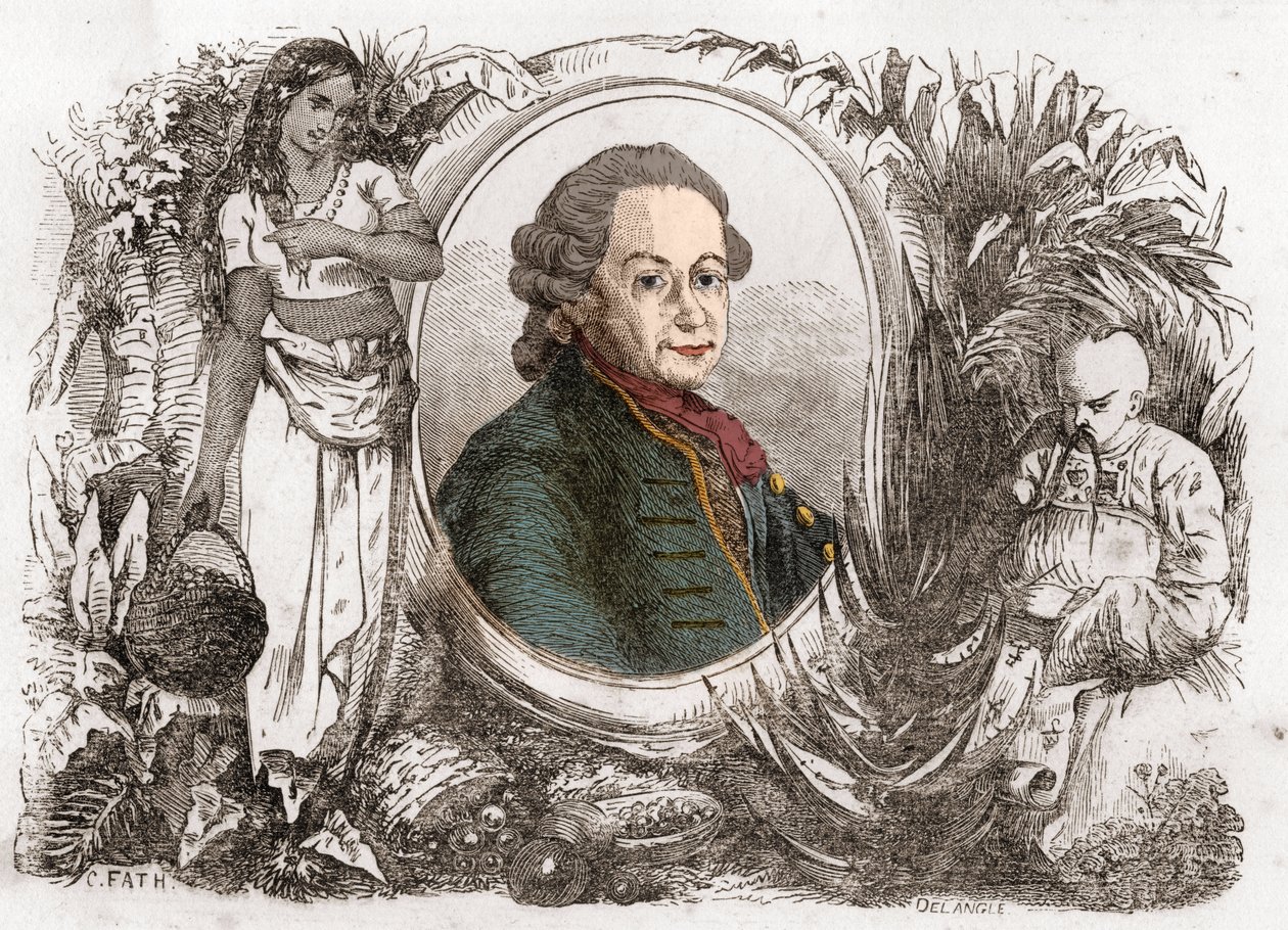 Porträtt av Pierre Poivre (1719-1786), fransk kolonialadministratör och agronom. av Unknown artist