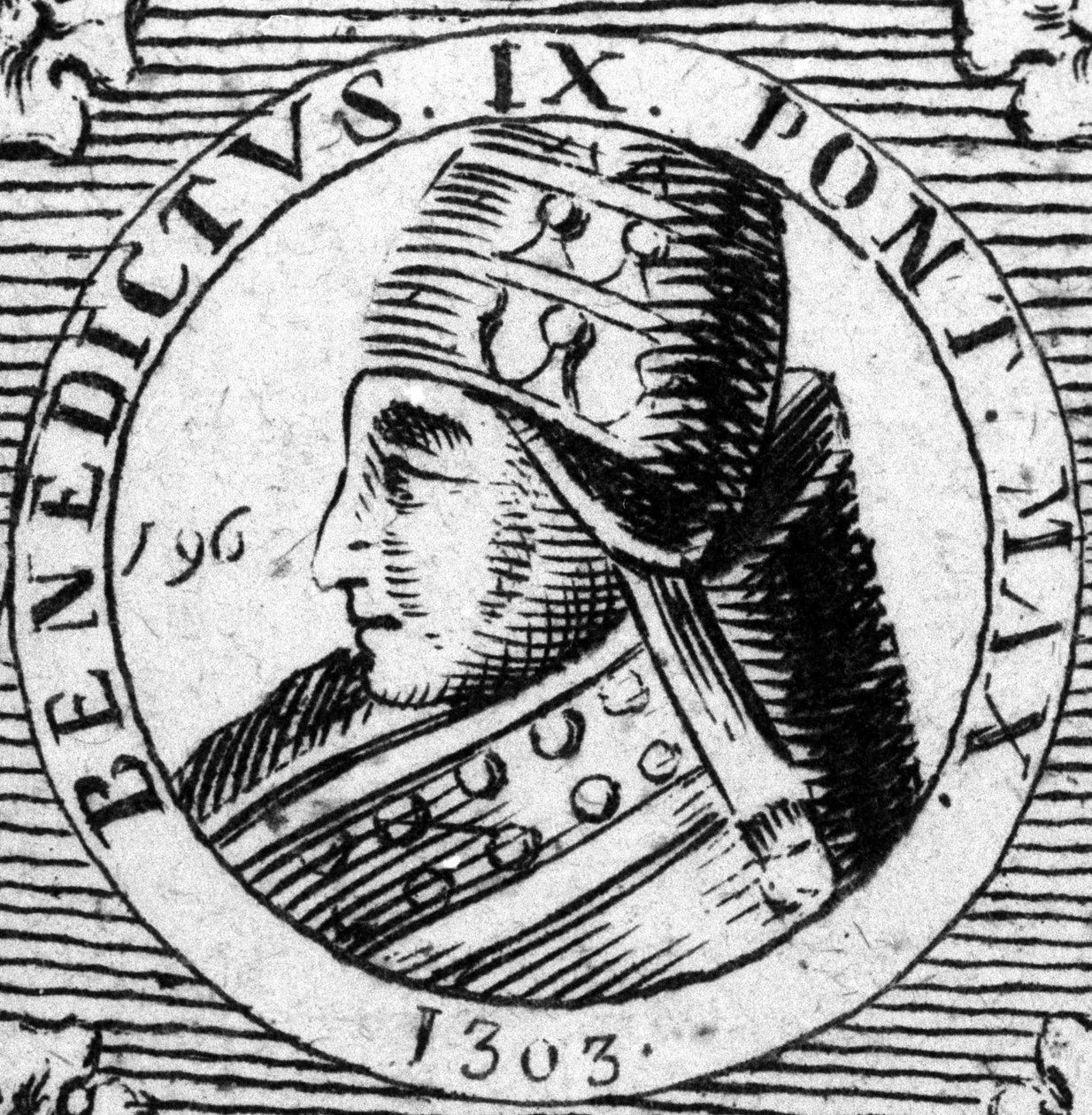 Porträtt av påven Benedictus IX eller Benedictus 9. av Unknown artist
