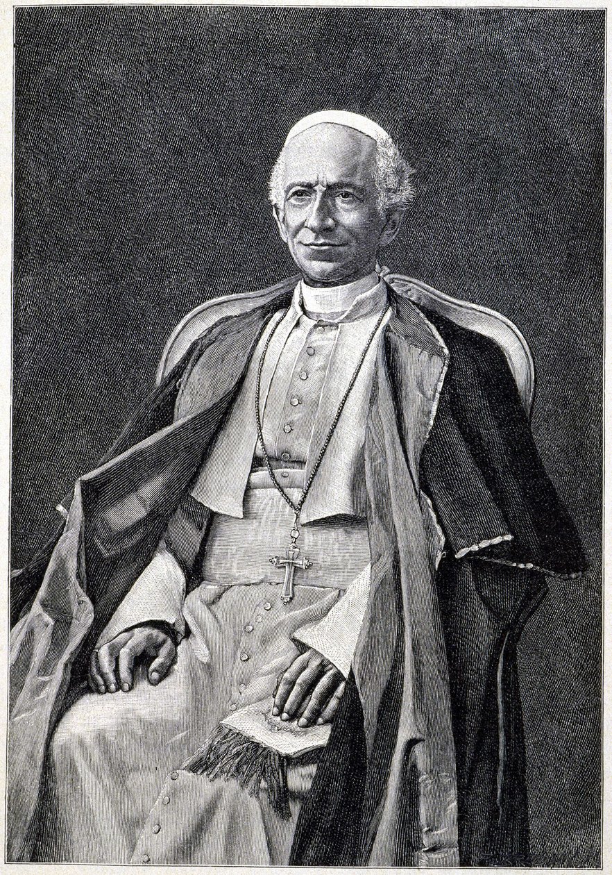 Porträtt av påven Leo XIII (1810-1903) av Unknown artist