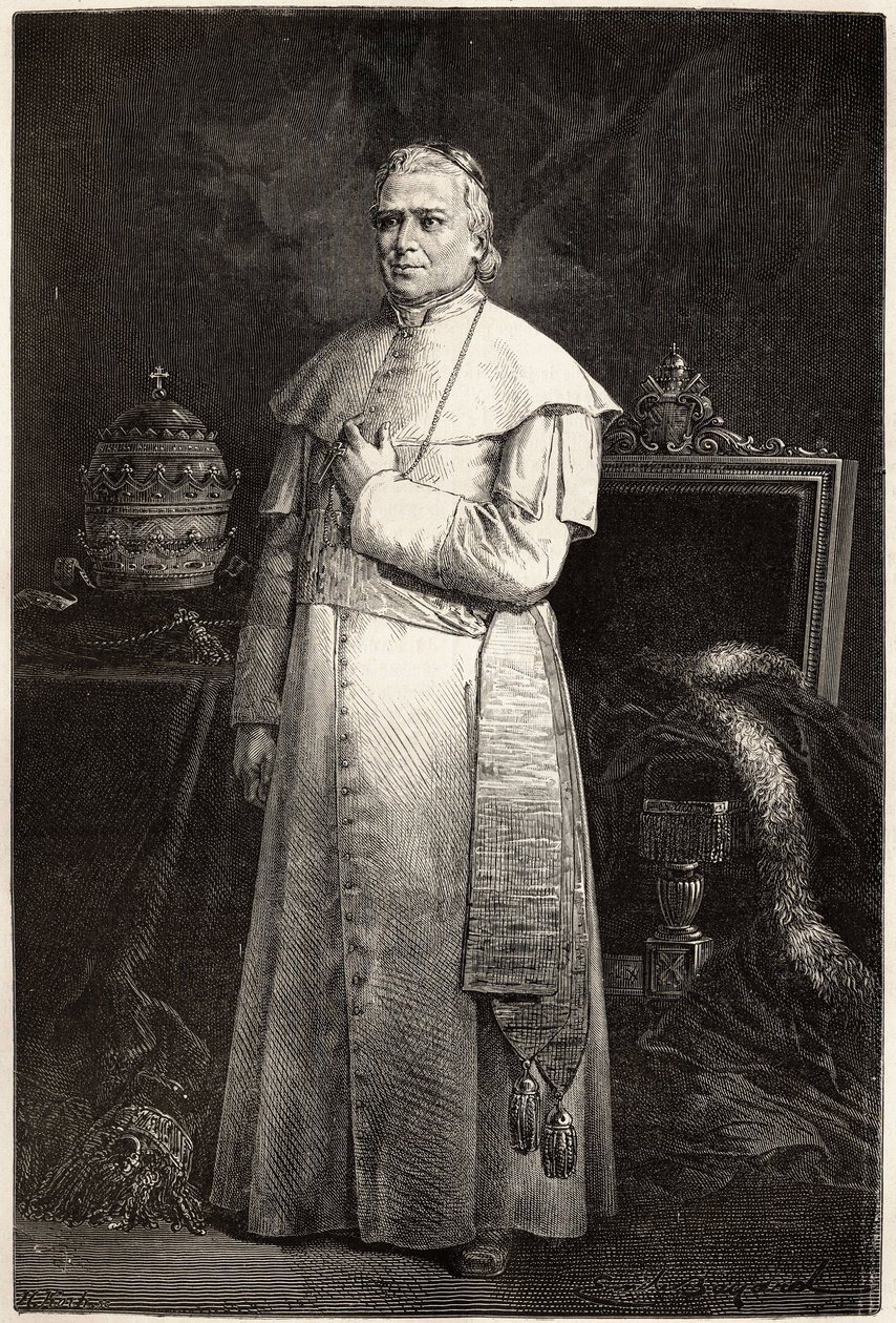 Porträtt av påven Pius IX (Giovanni Maria Mastai Ferretti av Unknown artist
