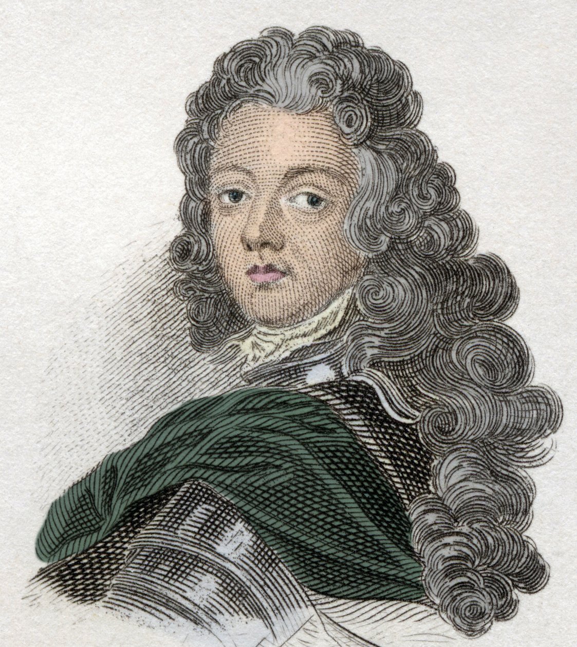 Porträtt av prins Eugene av Savoie-Carignan (Savoie Carignan, greve av Soissons (1663-1736), fransk militär. Gravyr från 1800-talet. av Unknown artist