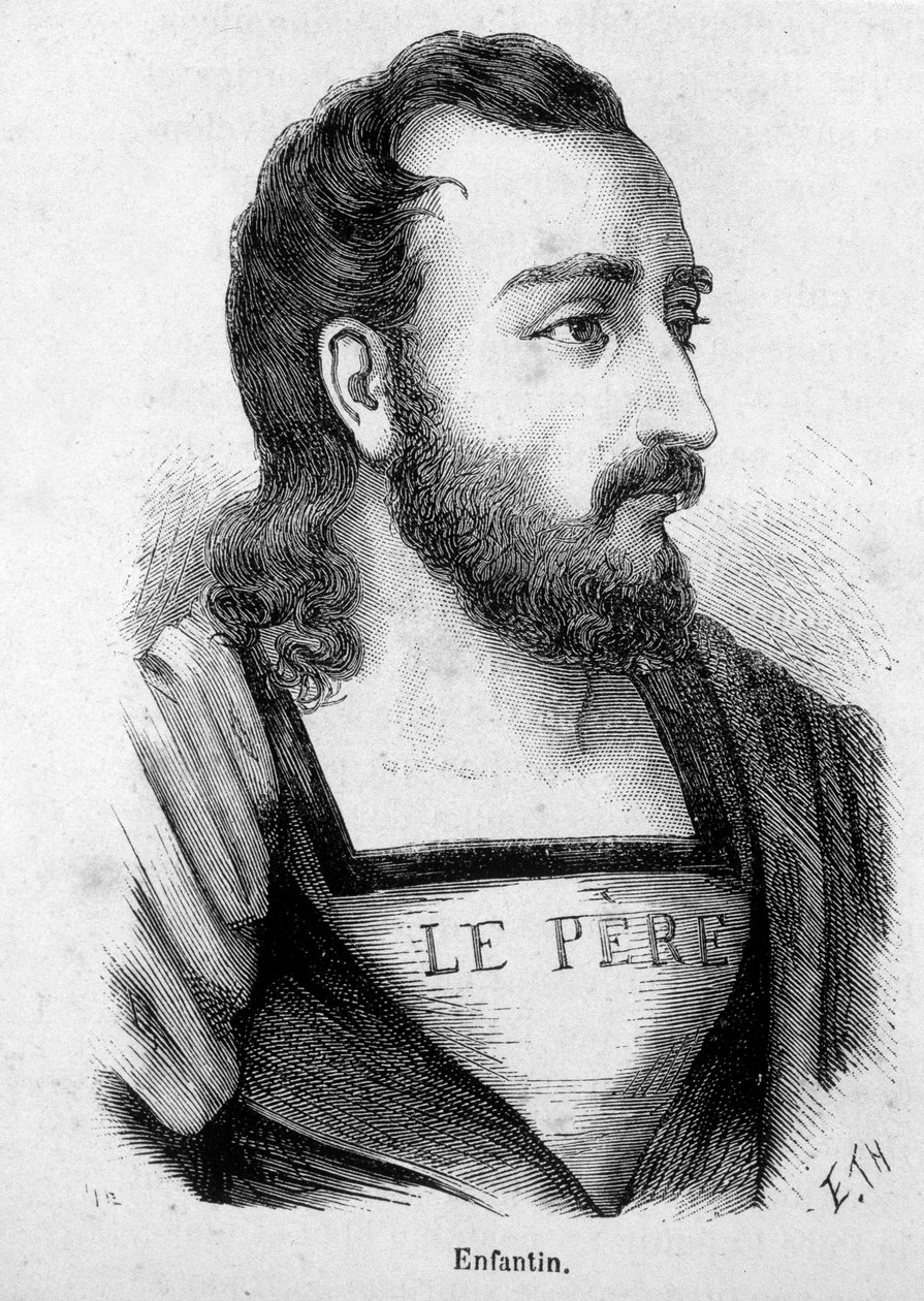 Porträtt av Prosper Barthelemy Enfantin (1796-1864), fransk ingenjör och socialist, propagator av Saint Simonism (Saint Simonism). av Unknown artist