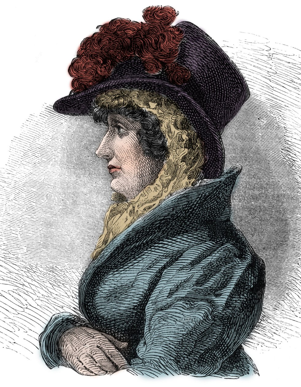 Porträtt av drottning Caroline av Brunswick (1768-1821), hustru till George IV, kung av England - Caroline av Brunswick, drottning av Storbritannien och Irland (1768-1821), gemål till George IV av Unknown artist