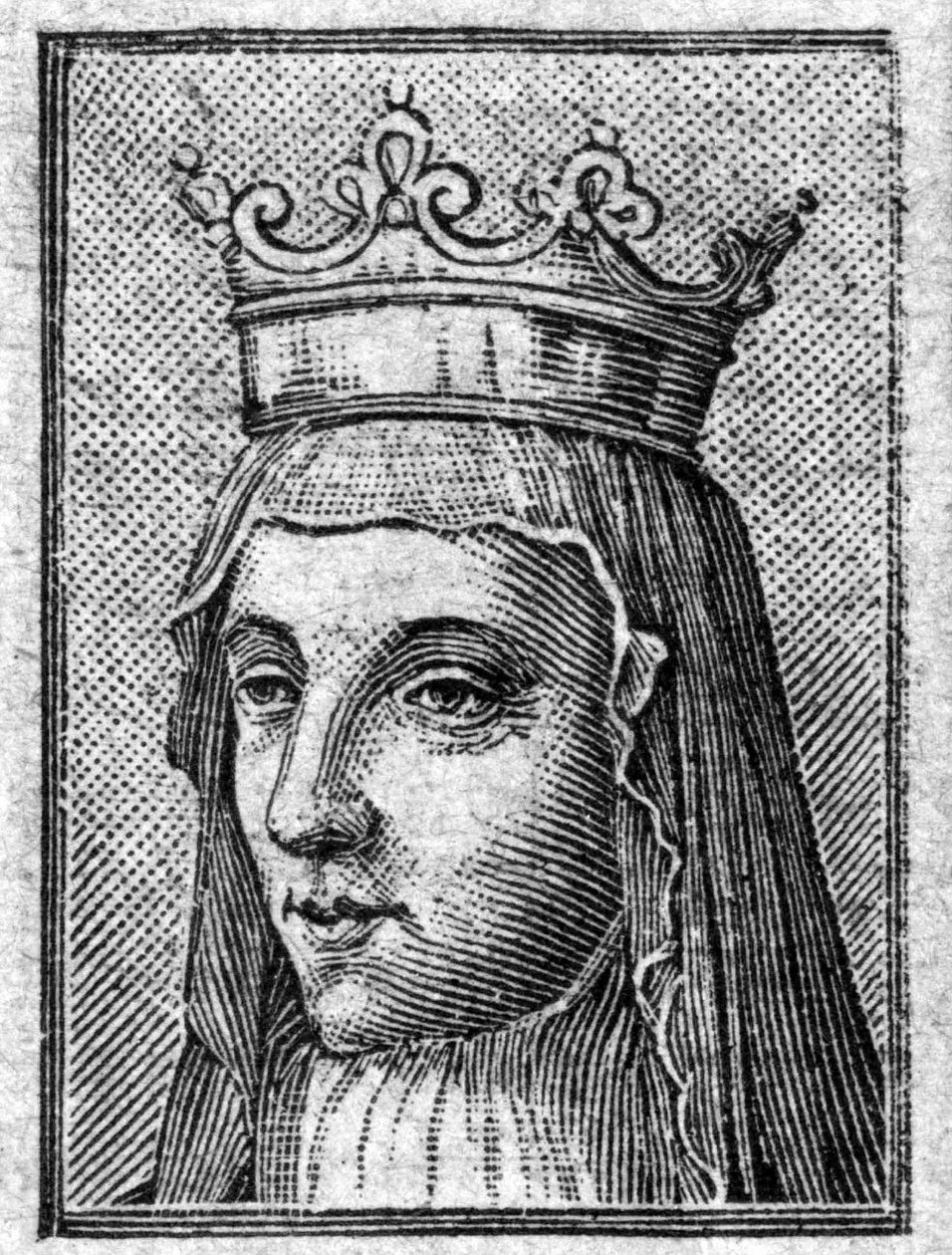Porträtt av Radegonde (ca 520-587), drottning av Frankrike, hustru till Clotaire (Clothaire). av Unknown artist
