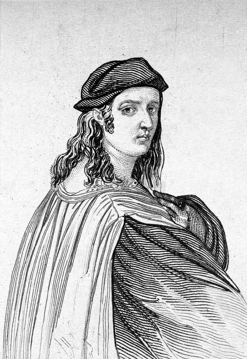Porträtt av Raphael (Raffaello Sanzio 1483 - 1520), italiensk målare. av Unknown artist